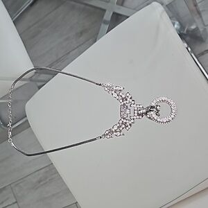 Perfect Sparkle Drop Donut a zzRhinestone Necklace